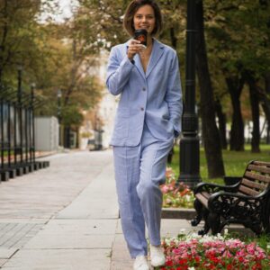 Жакет лен лаванда