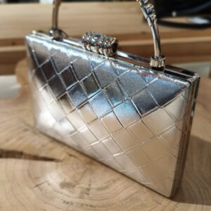 Клатч на цепочке серебро