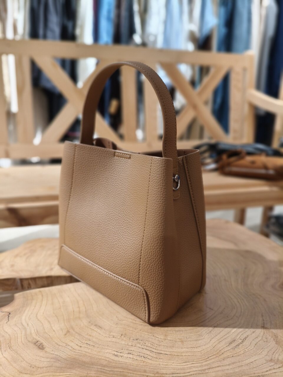 Сумка беж с кошельком